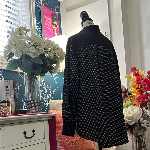 Addition Elle Black and White Patterned Blouse - Picture 8 of 10